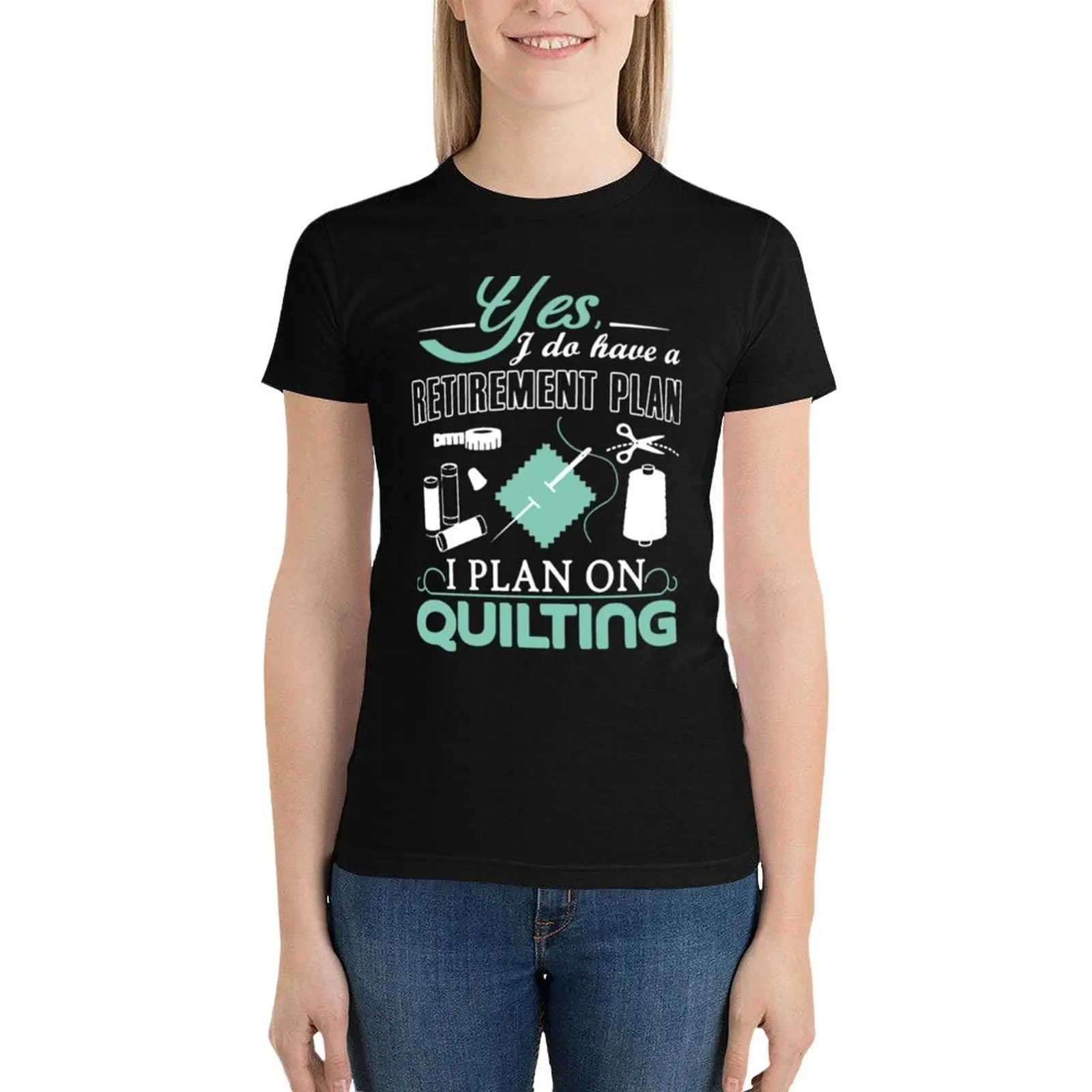 

I Plan On Quilting Shirt T-Shirt graphics kawaii clothes anime clothes hippie clothes Top Women