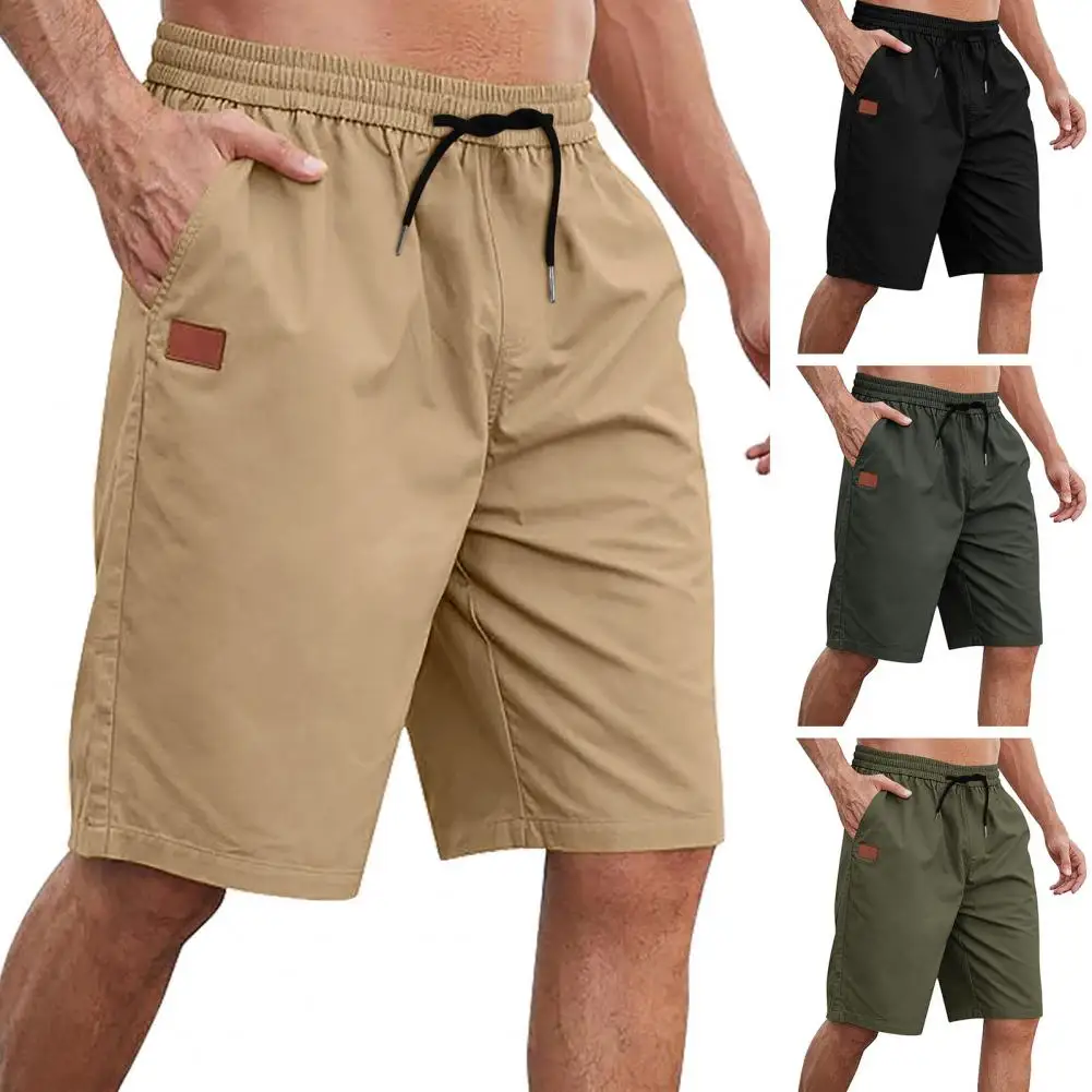 Men Shorts Versatile Men's Cargo Shorts with Adjustable Drawstring Waist Pockets Wide Leg Design for Beach Work Hiking Summer