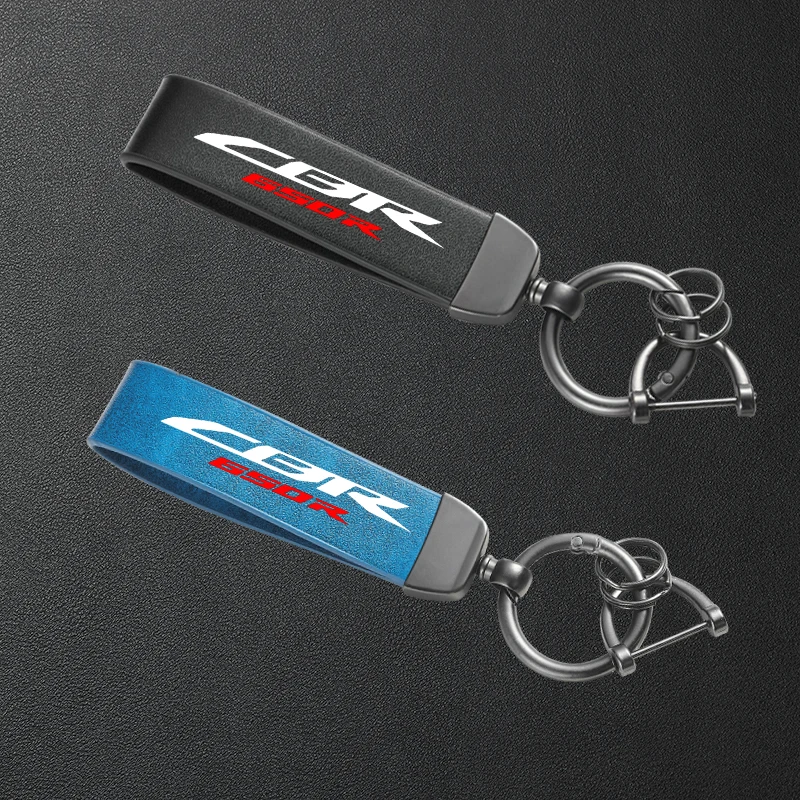 

Motorcycle High-Grade Leather Keychain Metal Keyring Accessories For HONDA CBR650R CBR 650R