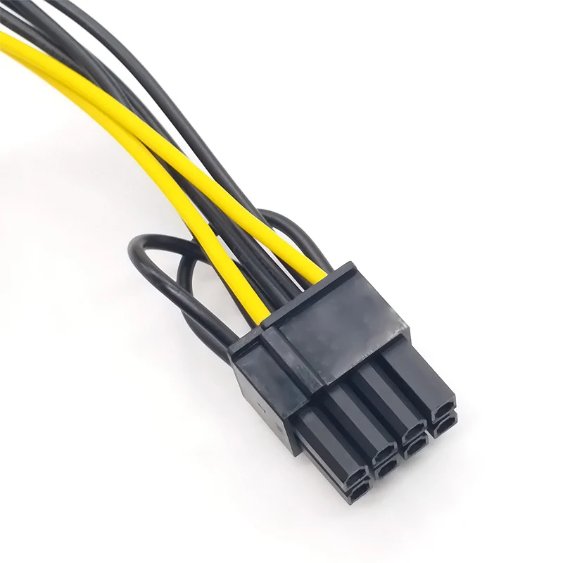 Cable de fuente de alimentación PCI-E de alta velocidad, Cable SATA macho de 15 pines a 8 pines (6 + 2), 20cm