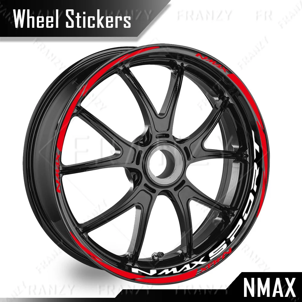 For YAMAHA NMAX 155 nmax 160 nmax 125 Motorcycle Accessories Wheel Sticker Hub Decals Rim Stripe Tape