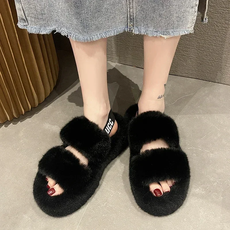 New Winter Women\'s Slippers Fashionable Design Warm Slippers Indoor Slippers Open Toe Women\'s Cotton Shoes Slippers for Women