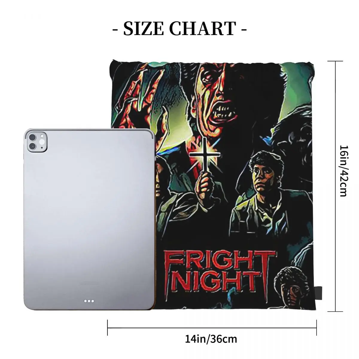 Fright Night Backpacks Fashion Portable Drawstring Bags Sports Bag Book Bags For Travel School