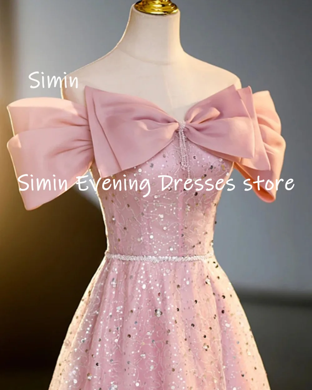 Simin Tulle a-line Off-the-spalla scollo popolare abito da ballo formale abito da sera elegante da sera per le donne 2023