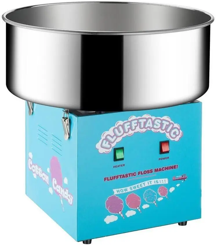 Great Northern Popcorn Cotton Candy Machine 1000W Flufftastic Floss Maker with Stainless-Steel Pan-Uses Sugar or Hard Cand, Tabl