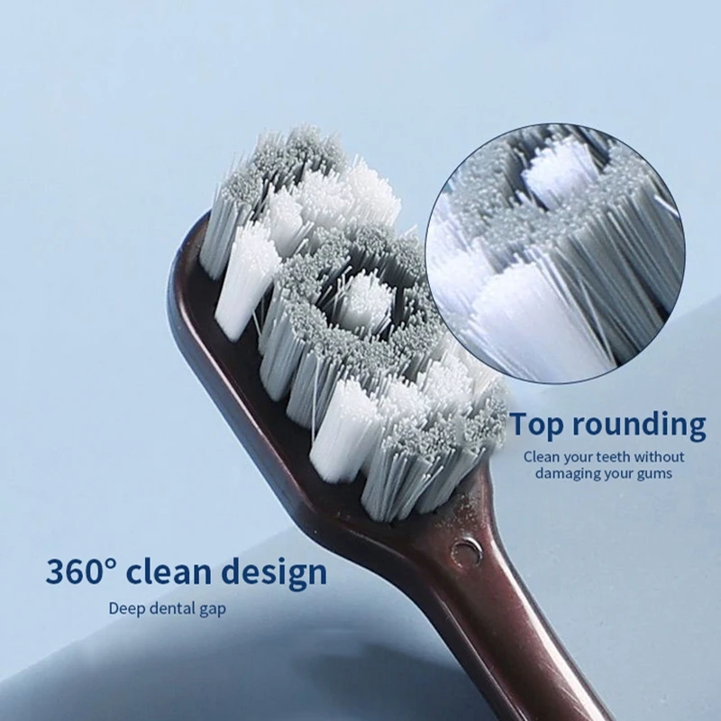 4 PCS Hard fur Toothbrushes, cleaning teeth stains, men\'s exclusive，Independent packaging