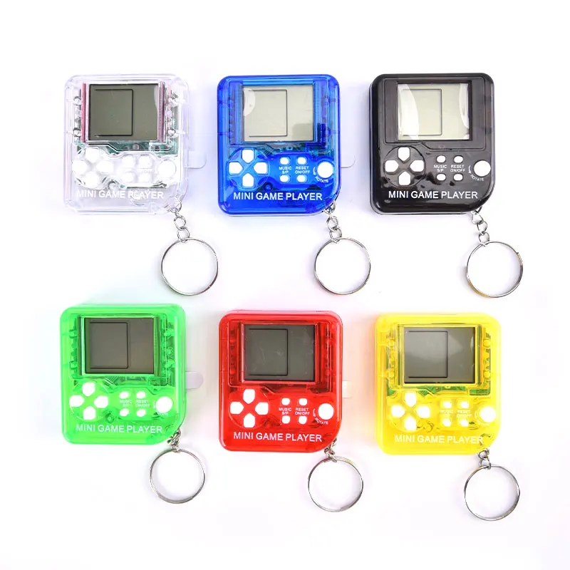 Pocket Mini Classic Game Machine Keychain Anti Lost Key Ring Children Handheld Retro Nostalgic Game Console Video Game Players