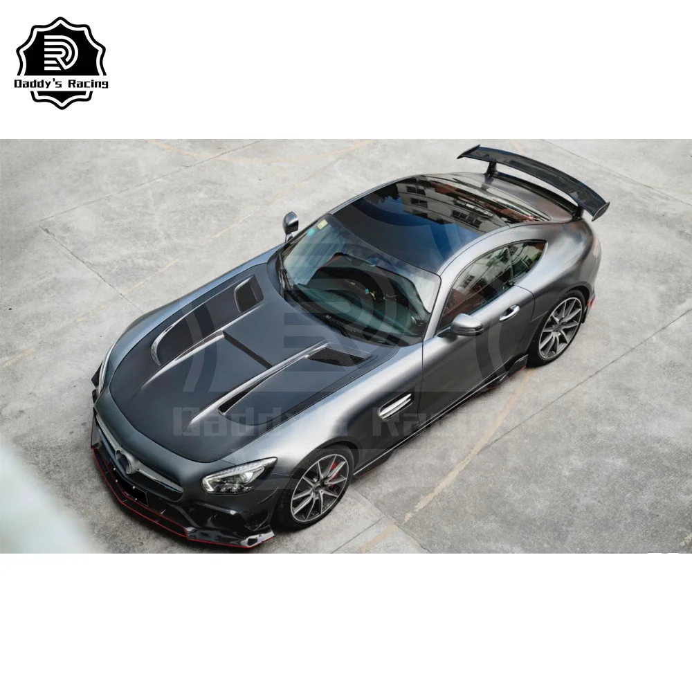 C Style Carbon Fiber Front Hood Bonnet Fit For MB C190 AMG GT GTS GTC GTR High Quality