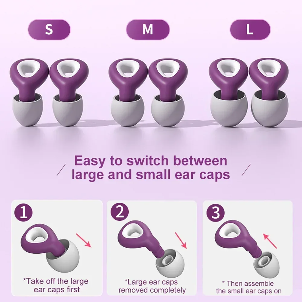 Tapones para los oídos para dormir, juego de tapones para los oídos antirruido, reducción de ruido, tapones para los oídos de natación, tapones para los oídos con cancelación de ruido tapones para los oidos anti ruidos