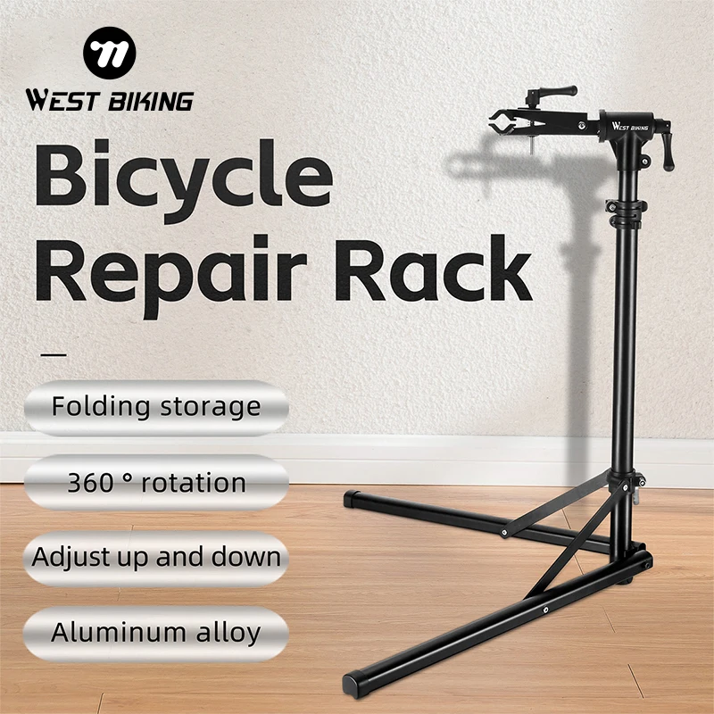 WEST BIKING Bike Repair Rack Holder Storage MTB Road Bike Repair Stand Aluminum Alloy Professional Bicycle Work Repair Tools