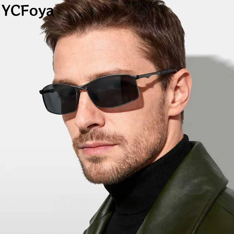

New Fashion Night Vision Driving Glasses Frame Premium Metal Frame Polarized Sunglasses for Men 6154
