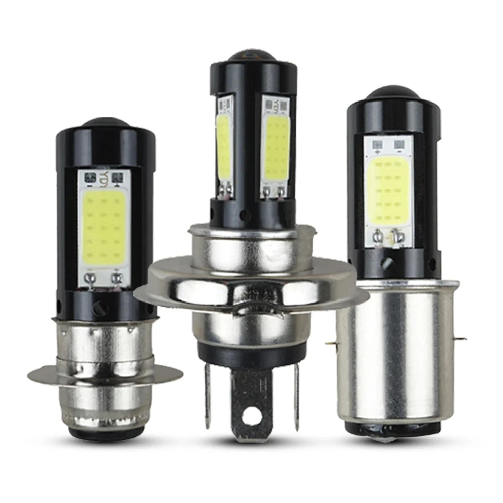  LED Motorcycle Headlight H4 BA20D P15D-H6 White High Low Beam Headlight Lamp Bulbs 12V24V Fog Light For Moto Scooter Tricycle