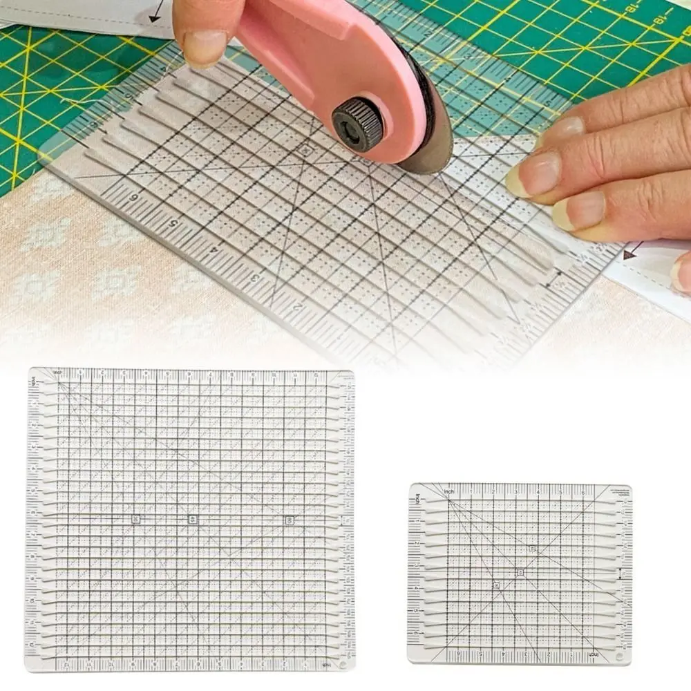 Sewing Supplies Sewing Ruler Template 6/12 inch DIY Craft Quilt Cutting Ruler Acrylic Patchwork T-shirts Ruler