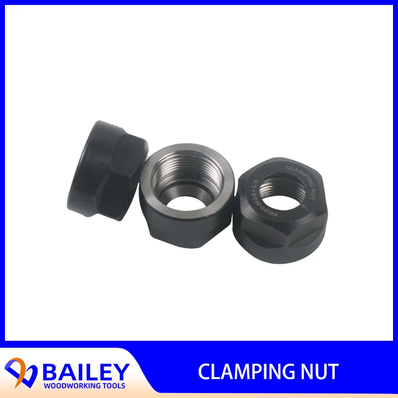 BAILEY 10PCS ER20A 25x1.5mm High Precision Clamping Nuts for CNC Milling Chuck Holder Woodworking Tool Accessories