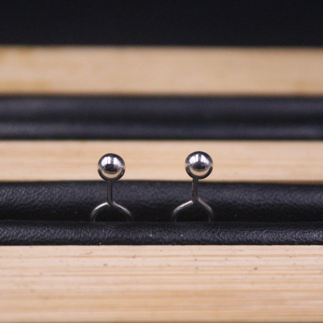 Marked Pt950 Real Platinum 950 Earrings Stud For Women Polish Ball 3.5/4.5/5mm Earrings Hook Three Size Can Choose