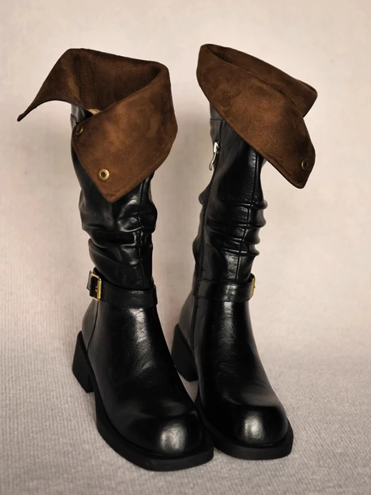 bottines-de-cow-boy-retro-pour-femmes-bout-rond-metal-bleu-col-rabattable-a-deux-sens-amincissantes-talon-fin-bottes-de-chevalier-version-en-cuir