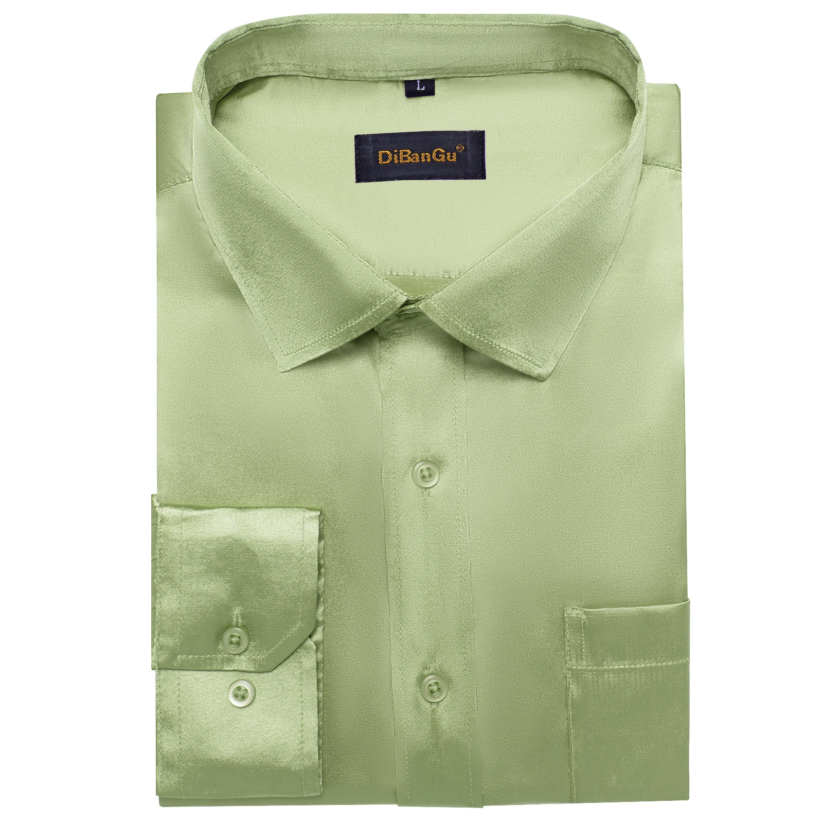 Feste Satin hemden für Männer Seide Salbei grün schwarz gelb rot Langarm Herren soziale Hemden Hochzeit Abschluss ball Männer Kleidung