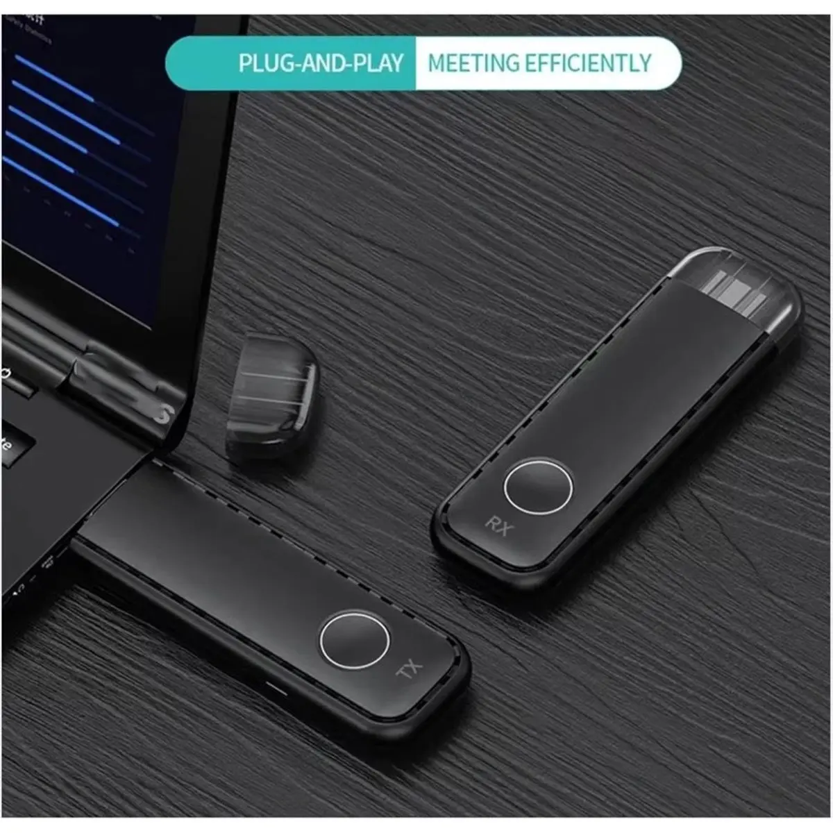Wireless Video Transmitter -Compatible HD Receiver Extender Display Dongle for Monitor Projector