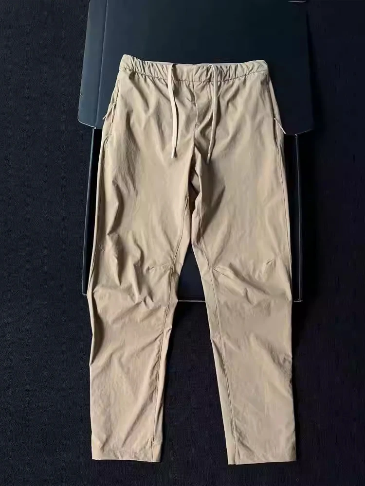 

Khaki Qui Dry Soft ell Men's Summer Thin Outdoor Work Trousers Zip Straight Leg Casual Pants Breathable Comfortable Fit