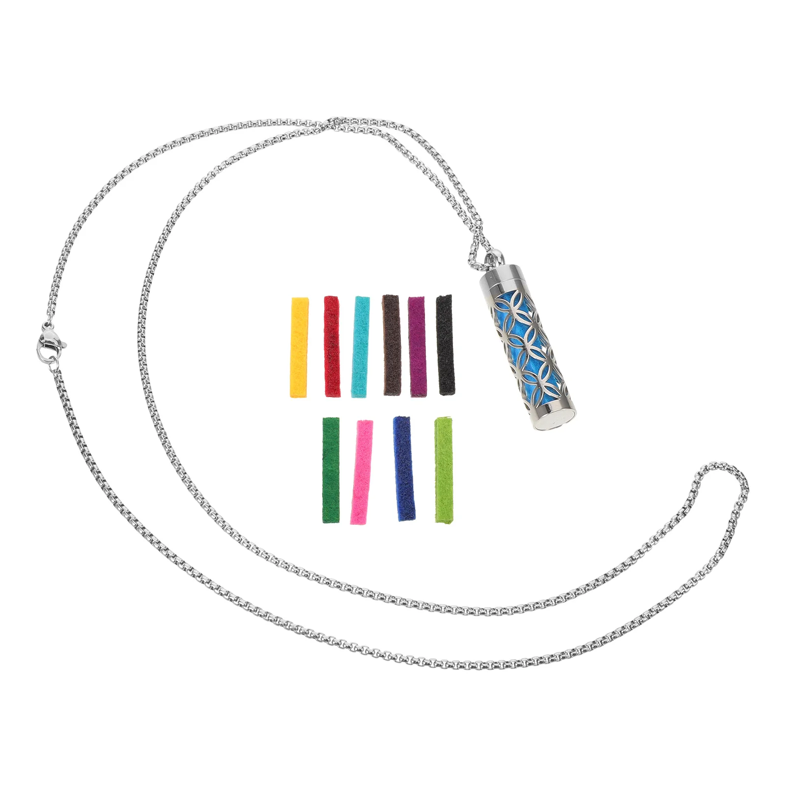 

Aromatherapy Pendant Necklace Essential Oil Necklaces for Women Aromatic Cotton Diffuser