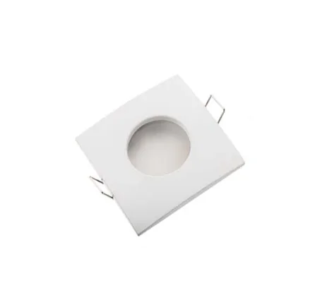 Simple Design White Square Style Waterproof Downlight Fitting Embedded Ip65 Ceiling Mr16 Gu10 Bulb Spot Light Housing Fixture