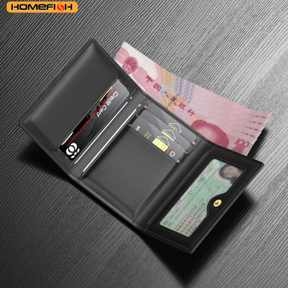 Модные кожаные мужские кошельки для карт, большой вместимости, однотонные, многофункциональные, с отделением для фотографий, для мужчин и женщин