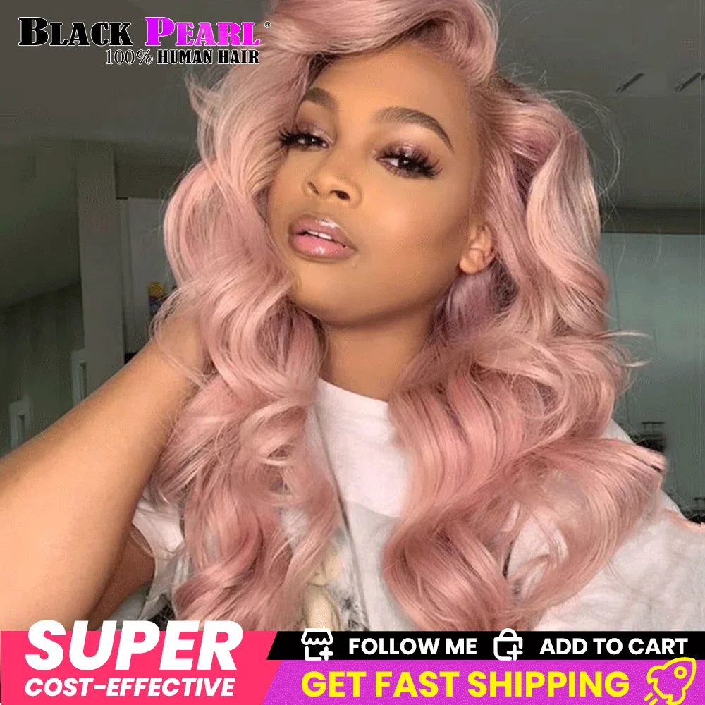 HD Transparent Lace Closure 14-28 inch Long Straight Brazilian Hair Wigs On Sale Pink Lace Front Wig Human Hair Wigs For Women