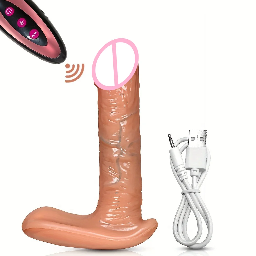 Realistic Dildo For G-spot Anal Stimulation With 9 Telescopic & 9 Vibration Modes Remote Control Adult Toys For Couples Play 18+