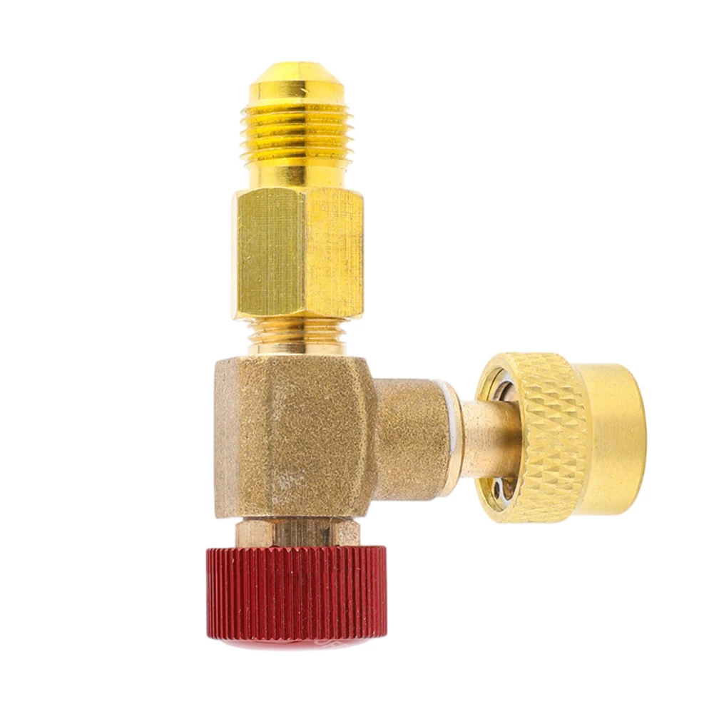 Brass For AC Manifold Split Control Valve Kit Red Blue Compatible with For R410A R134A R22 R32 R404A R407C Types