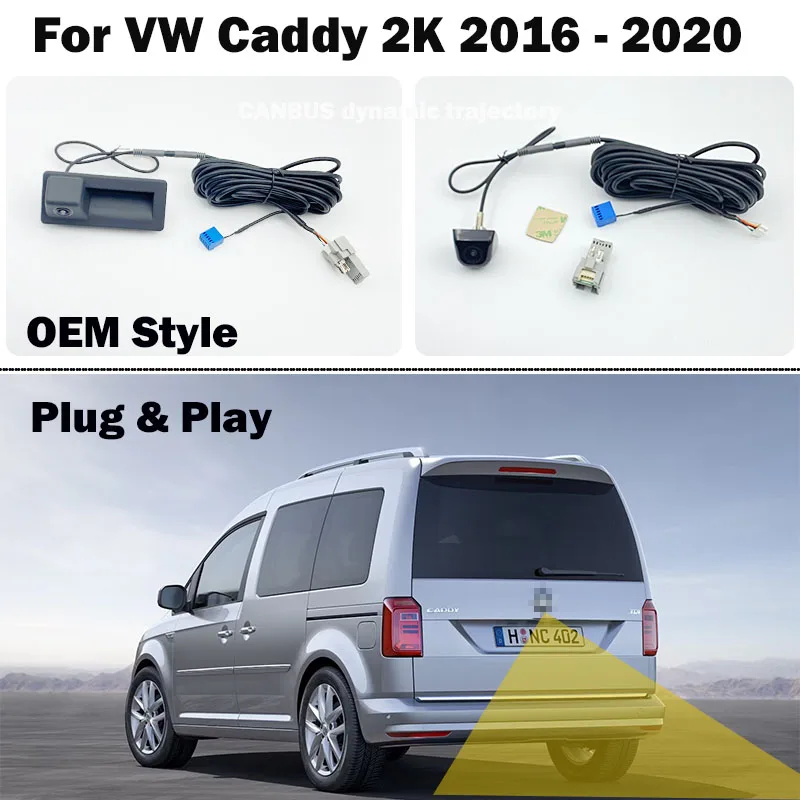 Canbus Dynamic Trajectory Reverse Camera For Vw Caddy 2K MQB 2016~2020 OEM screen Parking Camera Work With MIB2 Unit Play & Play