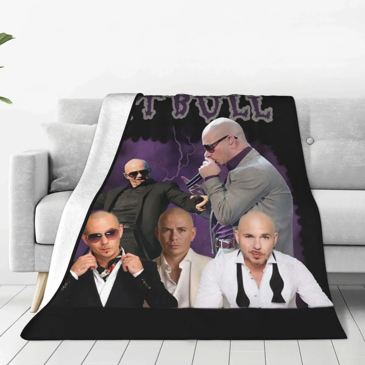Pitbull Mr Worldwide Blanket Flannel All Season Portable Soft Throw Blankets for Bed Office Quilt