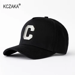 Nowa 5-panelowa wysoka korona czapki baseballowe metalowa C Plus rozmiar 56-65cm czapki z daszkiem jesień czapki dla mężczyzn kości z szerokim rondem ulicy