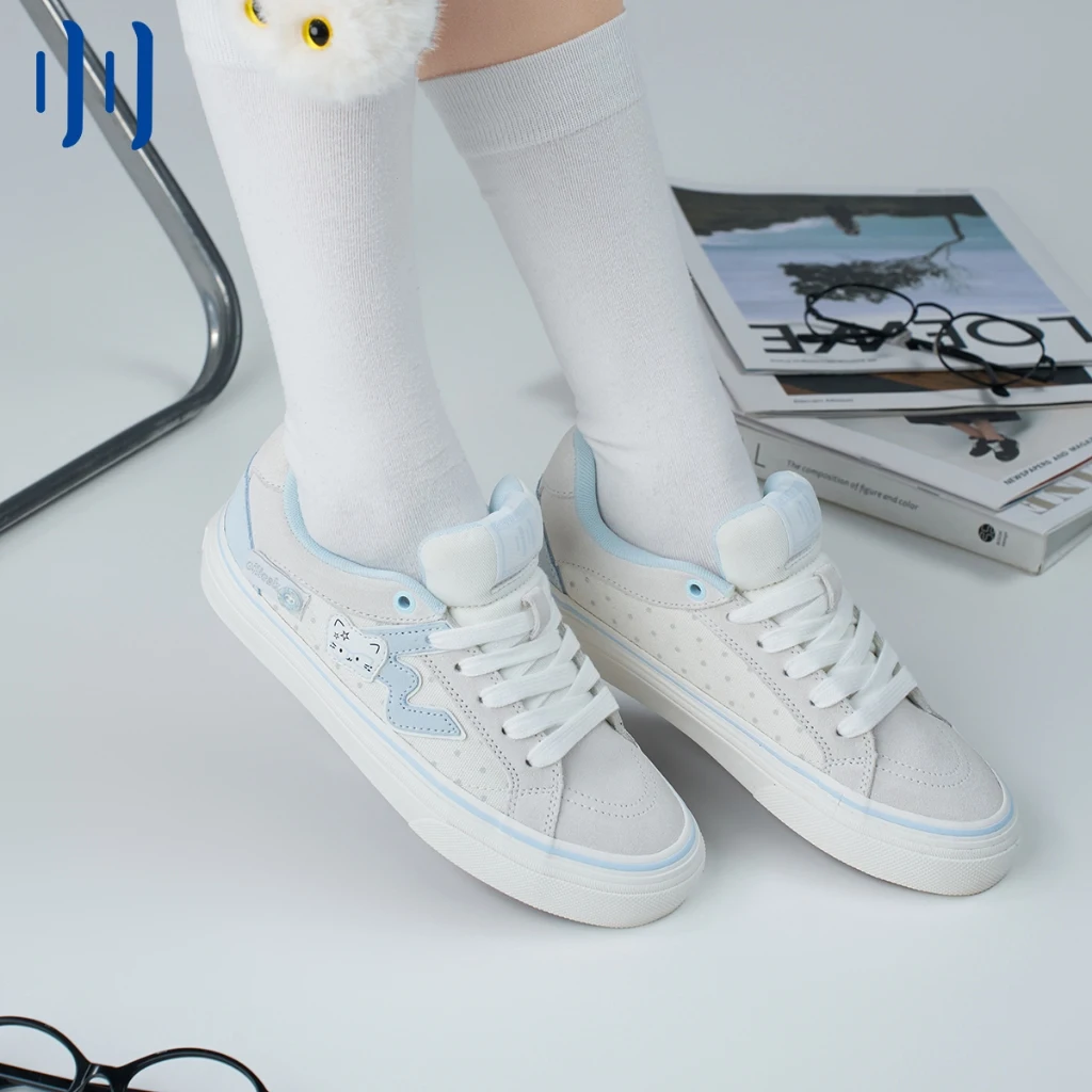 Ollieskate Polka Dot Cute Kitten Retro Campus Skateboard Shoes Summer Trendy Student Unisex Sneakers For Guys Girls