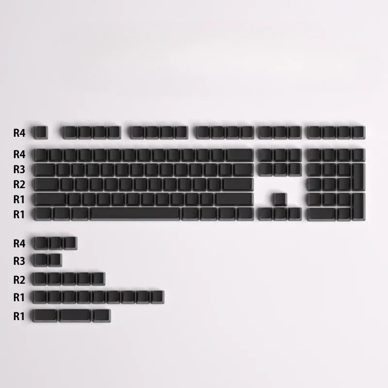 

Side engraved transparent keycaps OEM height PBT material small full set of gradual change infection personality mechanical