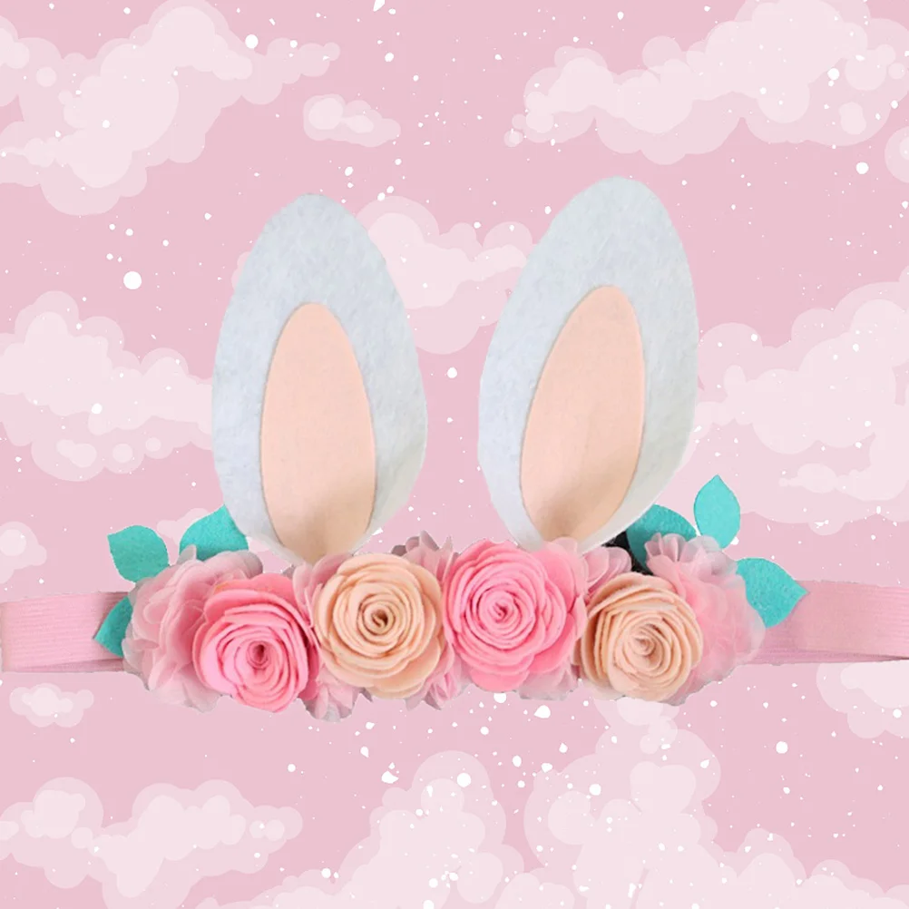 

2 шт. повязки для волос с кроличьими ушками для малышей, мягкие, легкие, с цветочным дизайном, идеально подходят для повседневного ношения, вечеринок и танцев