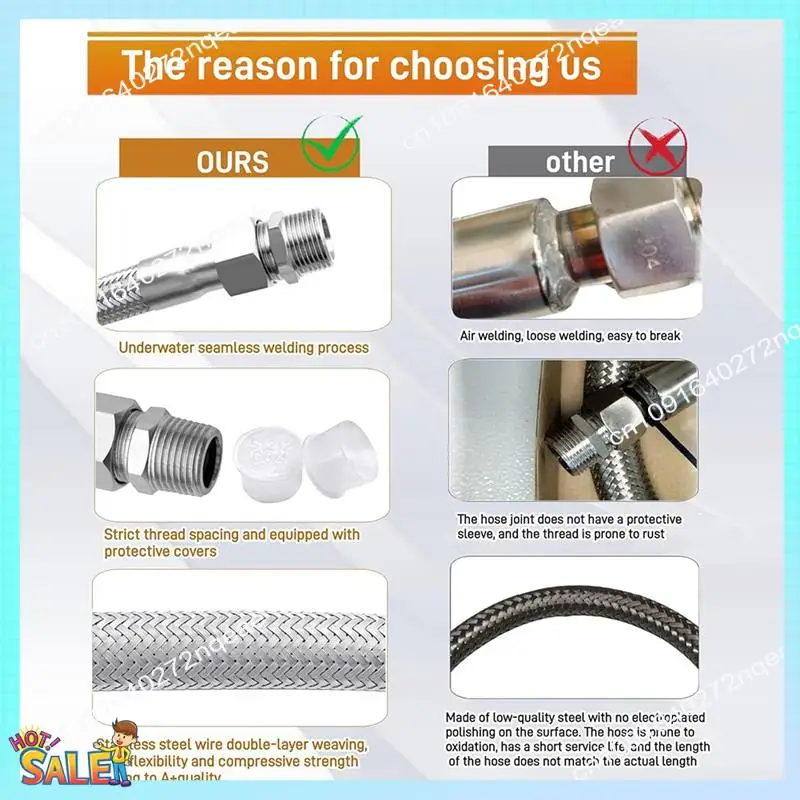 

N08R Jumper Hose Compressor Hose Pressure Washer Jumper Hose Industrial Grade Compressor Jumper Hose 1/2"