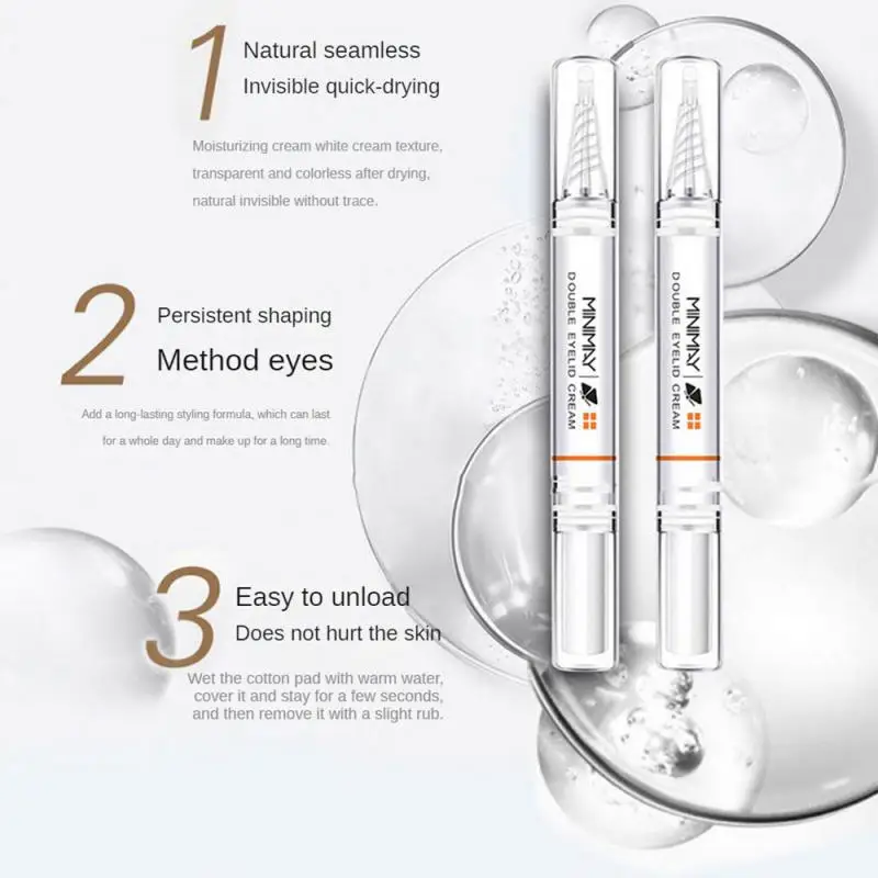 1~5SETS Double Eyelid Shaping Cream Smooth Water 1  Double Eyelid Styling Cream 1  Y-shaped Fork Eye Shaping Tools