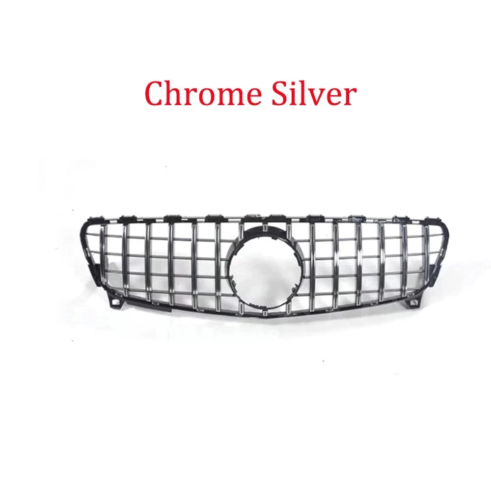 For W176 GT ABS Front Grille Cover For Mercedes Benz W176 A class A180 A200 A260 A45 2013-2019 Bumper Mesh Frame