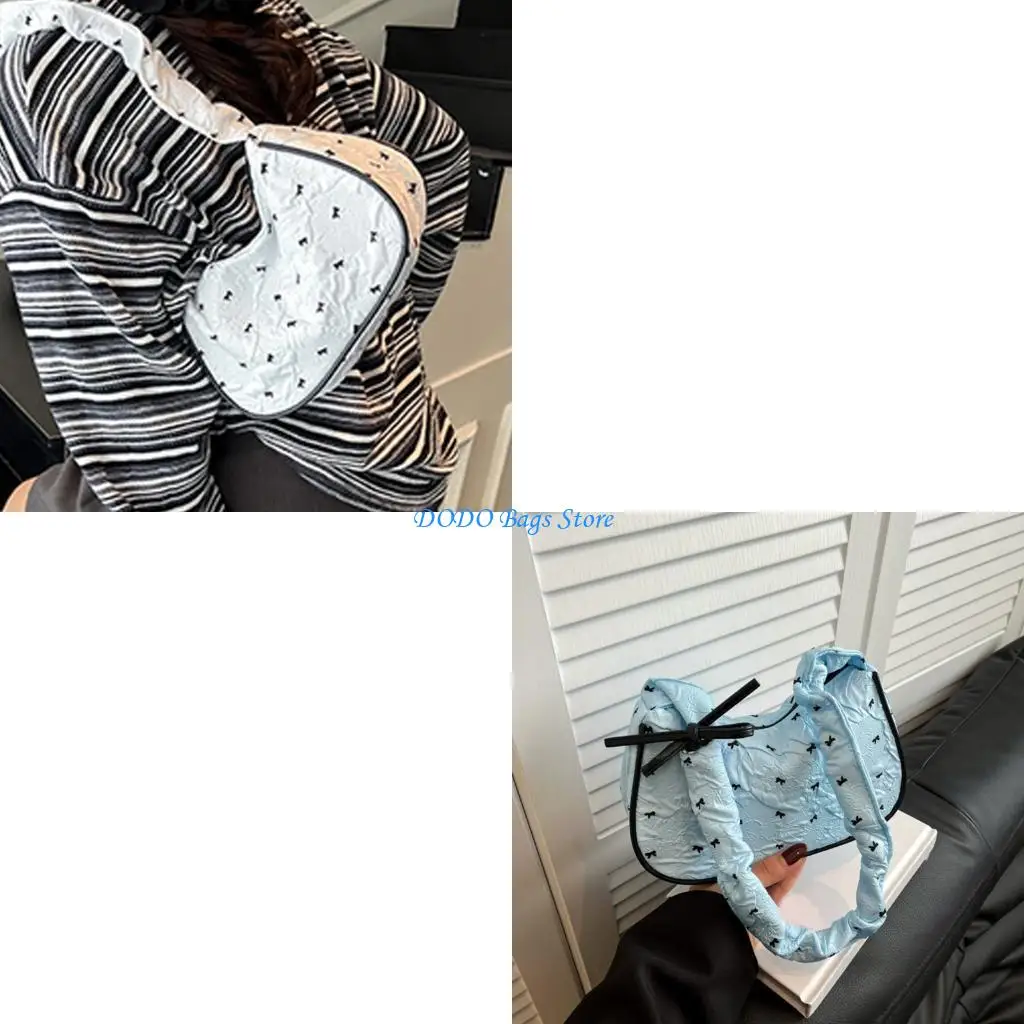 

Стильная повседневная сумка через плечо с акцентом на банты Легкая сумка через плечо для повседневного использования