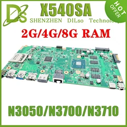 KEFU X540SA Motherboard For ASUS PLACA X540SAA X540S F540S X540 N3050 N3700 N3710 CPU 2G/4GB/8G Laptop Mainboard 100% OK