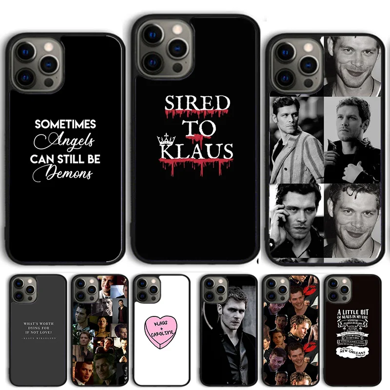 Klaus mikaelson vampir tagebücher telefon hülle abdeckung für iphone 16 15 14 13 12 pro max mini 11 pro max xs xr plus coque