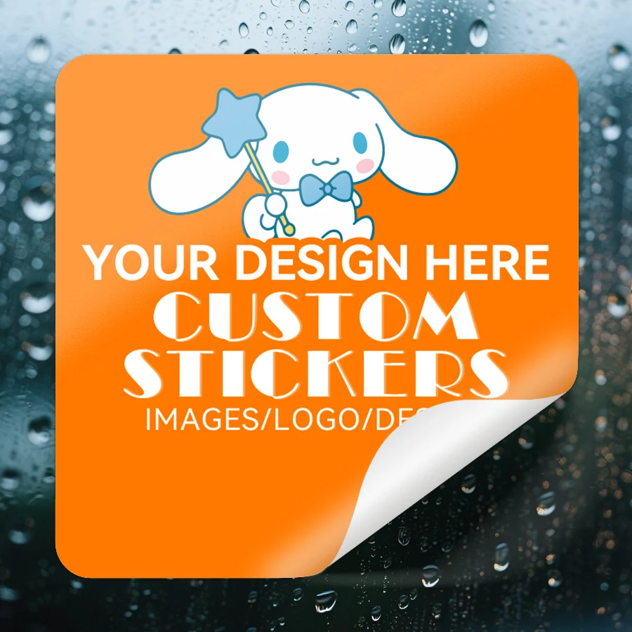

Персонализированные наклейки Sanrio с фотографией/логотипом — многоразовые наклейки для окон автомобиля, журналов и декора вечеринок