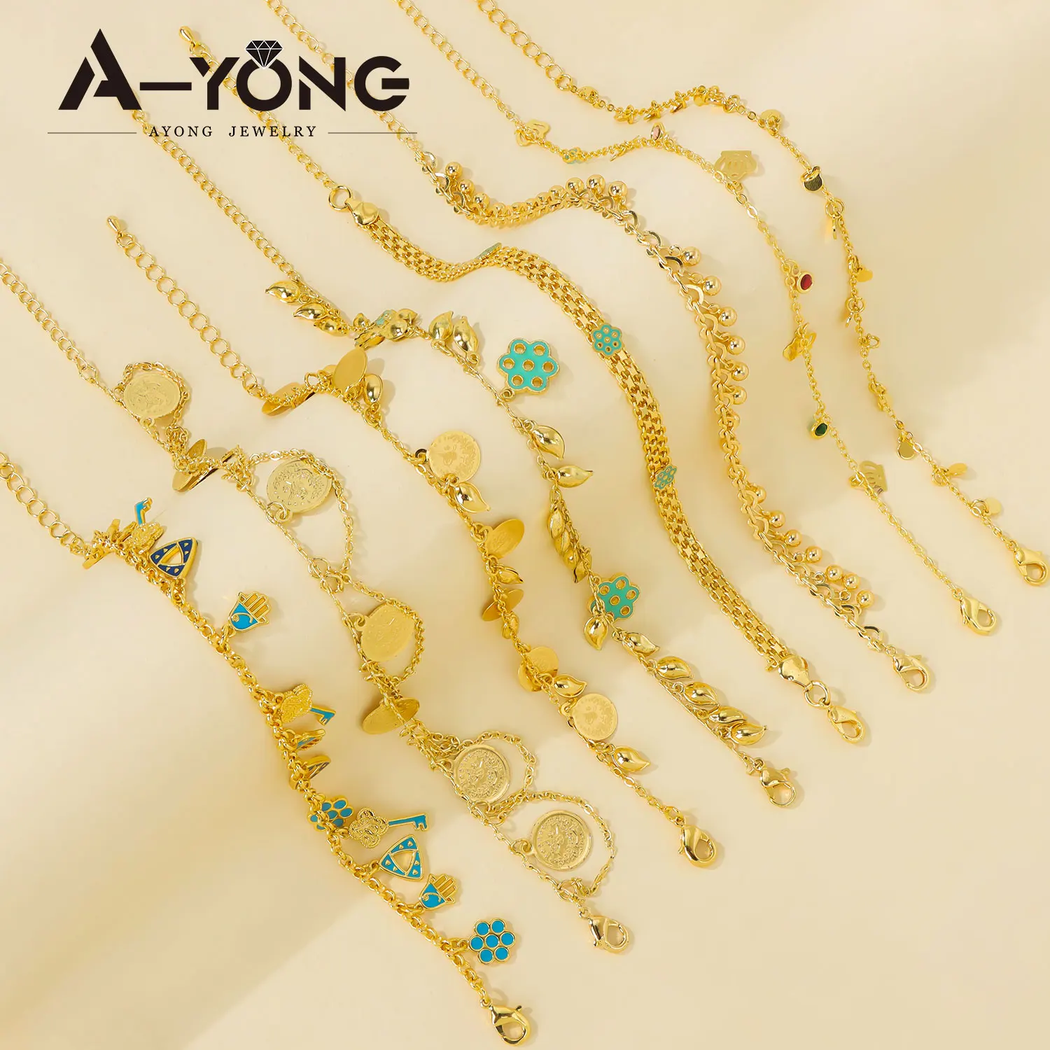 Dubai Muslim Gold Farbe Fußkettchen Ketten 21k Gold Überzogene Türkische Vintage Münzen Füße Knöchel Armband Arabisch Frauen Party schmuck – Detail 3