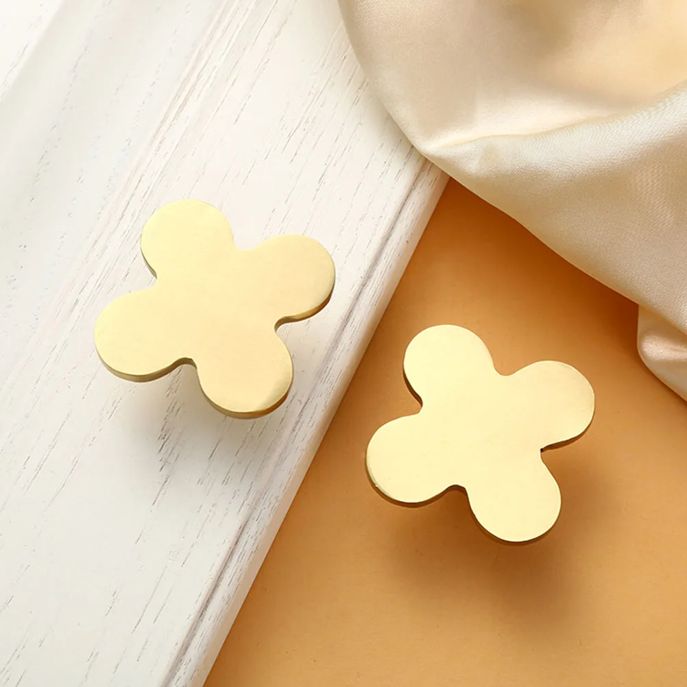 

1pc Golden Blossom Drawer Knob Cabinet Handle Single Hole niture Accessory Door Knob Cupboard Pull Handle Brass