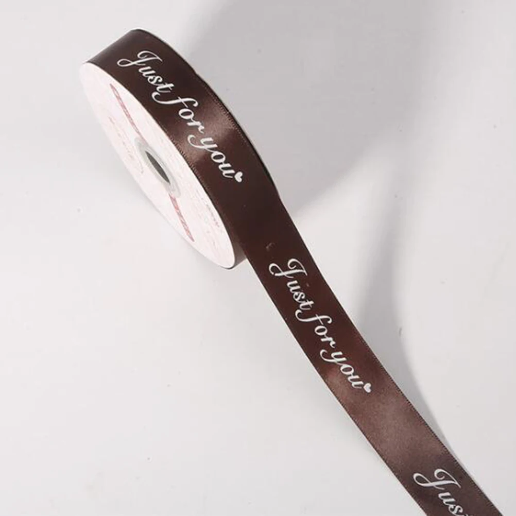 

5 Yard Just for You Silk Grosgrain Ribbon Decorative Craft Tape for Cake Wrapping Gift Floral Party Ribbon Rolls
