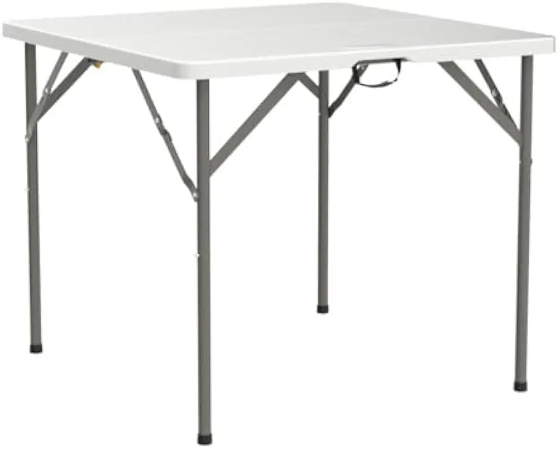 Bi-Folding Commercial Table, Portable Plastic Dining Card Table for Kitchen