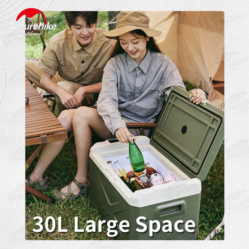 Naturehike 30L Camping Portable Car Refrigerator -20~20℃ Fast Cold High-Capacity Picnic Drinks Food Keep Fresh Food Containers