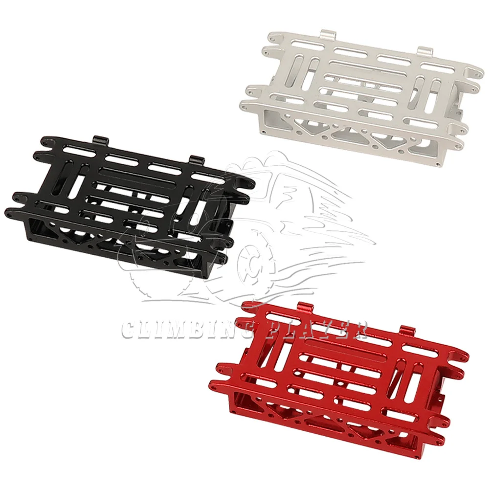 Aluminum Battery Tray Plate Mount Holder for 1/24 AX24 RC Crawler Car Battery Base Upgrade Parts Black Red Silver 15g
