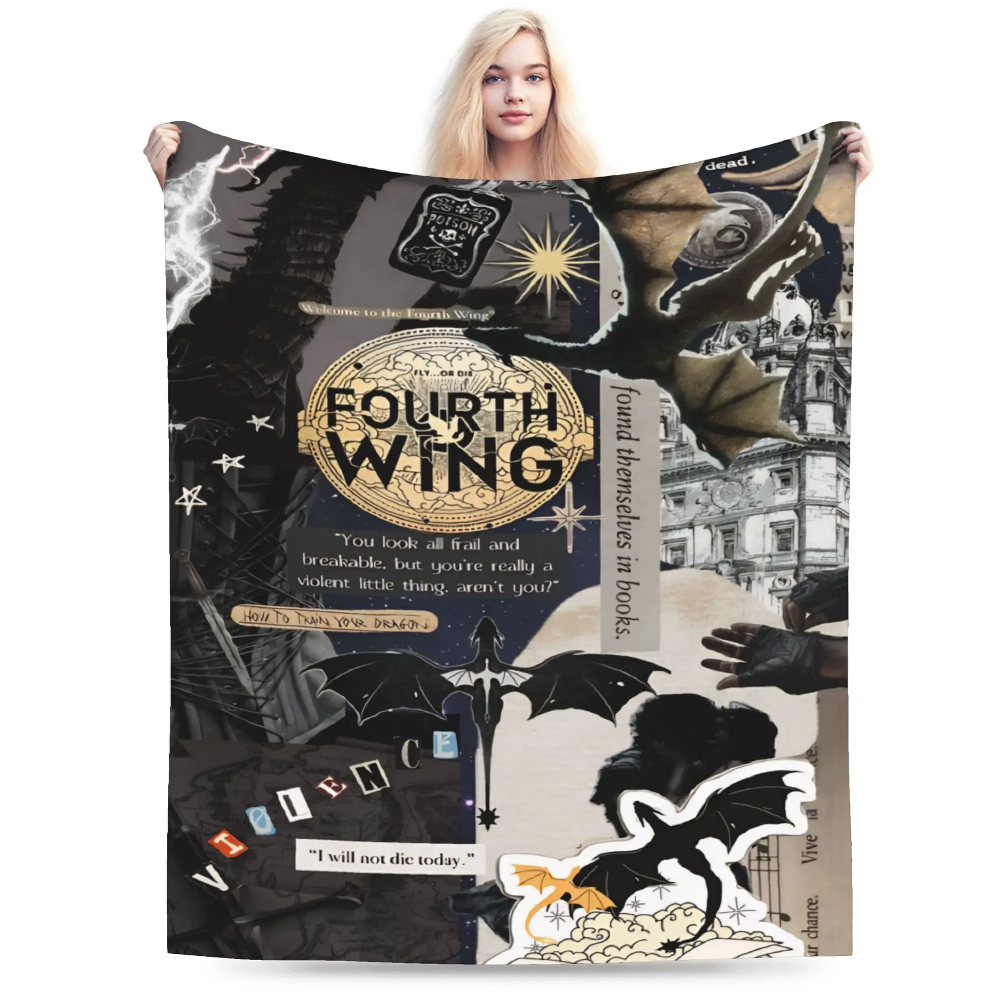 Funny F-Fourth W-Wing Dragon Blankets Lightweight Thin Flannel  Relax Throw Blankets Machine Washable