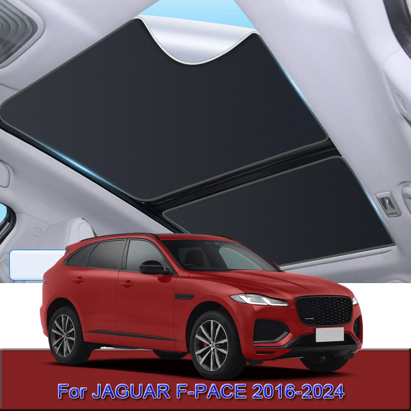 For JAGUAR F-PACE 2016-2023 2024 Car Electrostatic Adsorption Sunroof Sunshade Heat Insulation Skylight Sticker Auto Accessory